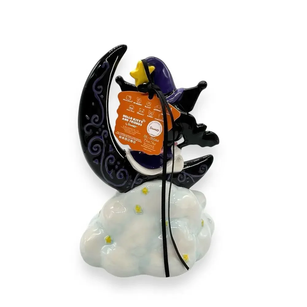 NWT Kuromi Ceramic Figurine - Halloween Witch on Moon & Cloud - Cute HK - Picture 4 of 6